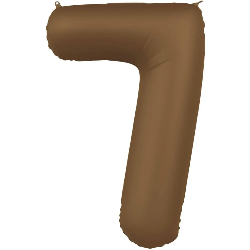 Cijfer Ballon 7 - Bruin - 86 cm - Ballonnenshop.nl