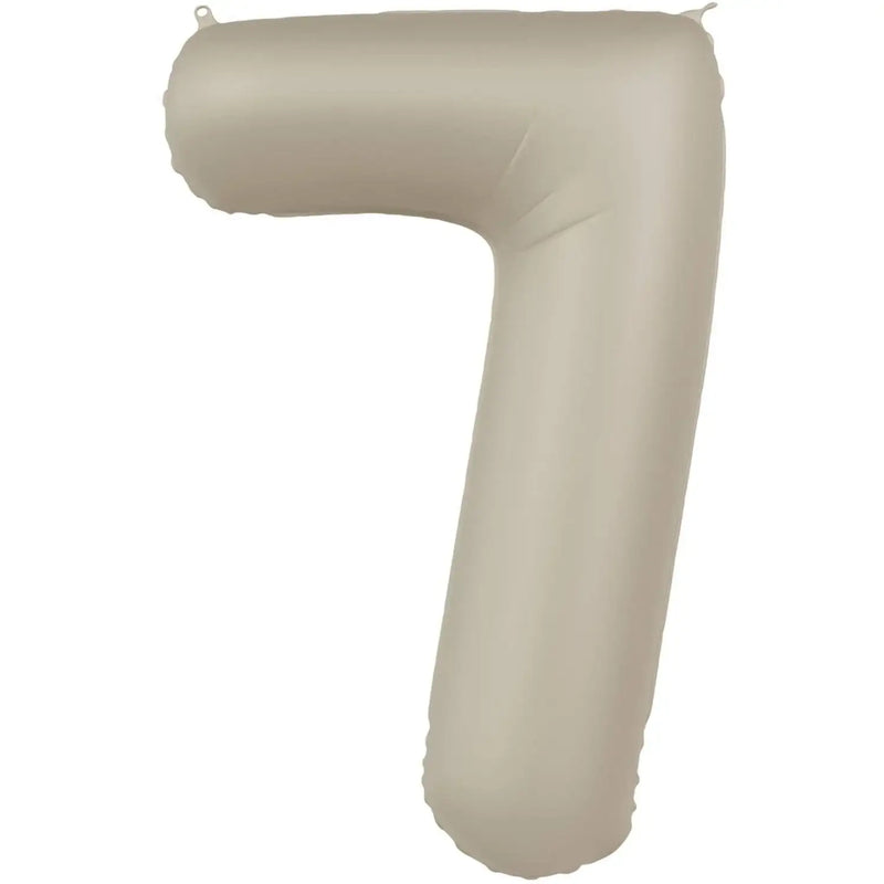 Cijfer Ballon 7 - Creamy Latte - Matt - 86 cm - Ballonnenshop.nl