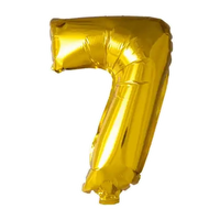 Cijfer Ballon 7 - Goud - 41 cm - Ballonnenshop.nl