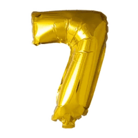 Cijfer Ballon 7 Goud - 41 cm - Ballonnenshop.nl