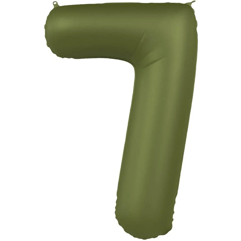 Cijfer Ballon 7 - Groen - 86 cm - Ballonnenshop.nl