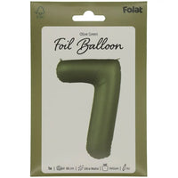 Cijfer Ballon 7 - Groen - 86 cm - Ballonnenshop.nl
