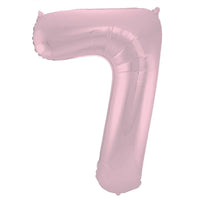 Cijfer Ballon 7 - Pastel Roze - 86 cm - Ballonnenshop.nl