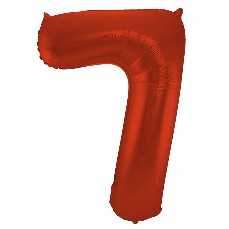 Cijfer Ballon 7 - Rood - 86 cm - Ballonnenshop.nl