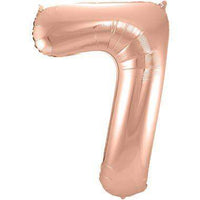 Cijfer Ballon 7 - Rose Goud - 86 cm - Ballonnenshop.nl
