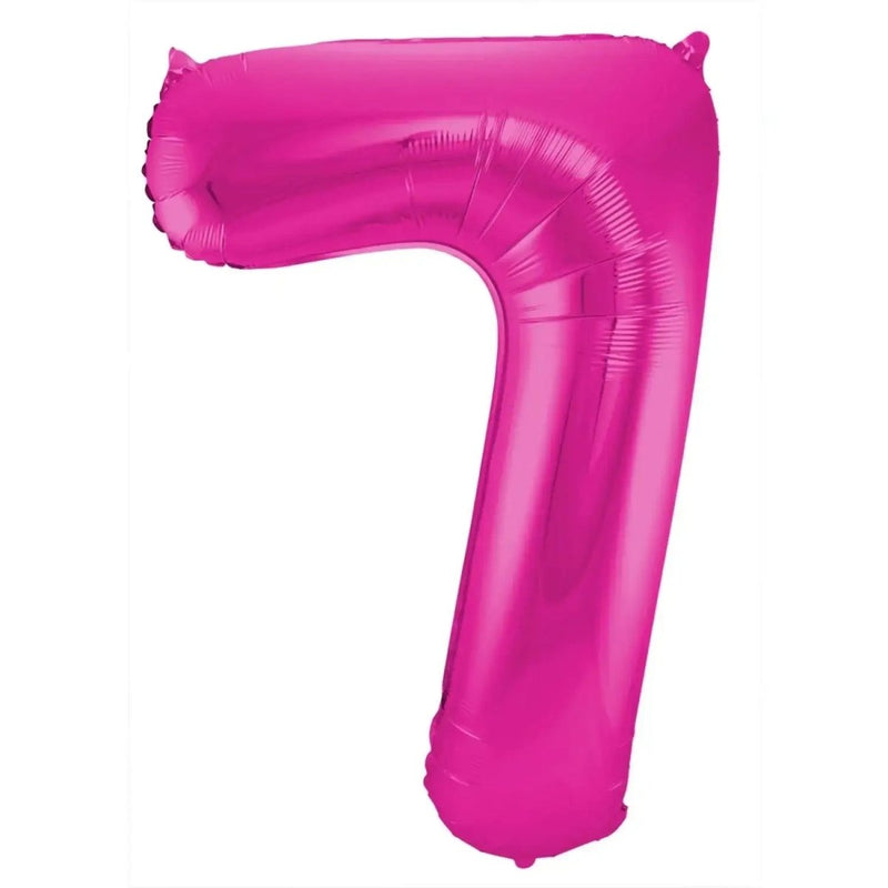 Cijfer Ballon 7 Roze - 86 cm - Ballonnenshop.nl