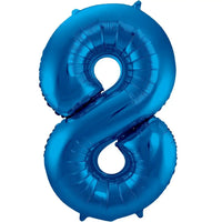 Cijfer Ballon 8 - Blauw - 86 cm - Ballonnenshop.nl