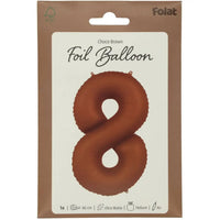 Cijfer Ballon 8 - Bruin - 86 cm - Ballonnenshop.nl