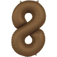 Cijfer Ballon 8 - Bruin - 86 cm - Ballonnenshop.nl