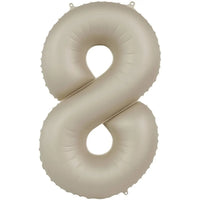 Cijfer Ballon 8 - Creamy Latte - Matt - 86 cm - Ballonnenshop.nl