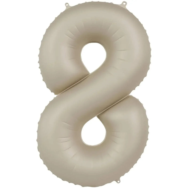 Cijfer Ballon 8 - Creamy Latte - Matt - 86 cm - Ballonnenshop.nl