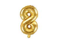 Cijfer Ballon 8 Goud 35 cm - Ballonnenshop.nl