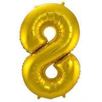 Cijfer Ballon 8 Goud - 86 cm - Ballonnenshop.nl