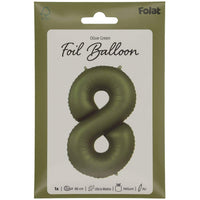 Cijfer Ballon 8 - Groen - 86 cm - Ballonnenshop.nl