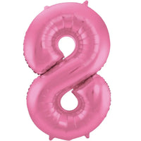 Cijfer Ballon 8 - Mat Roze - 86 cm - Ballonnenshop.nl