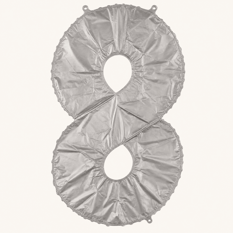 Cijfer Ballon 8 Moonlight Zilver - 86 cm - Ballonnenshop.nl