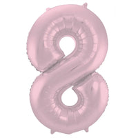 Cijfer Ballon 8 - Pastel Roze - 86 cm - Ballonnenshop.nl