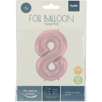 Cijfer Ballon 8 - Pastel Roze - 86 cm - Ballonnenshop.nl