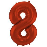 Cijfer Ballon 8 - Rood - 86 cm - Ballonnenshop.nl