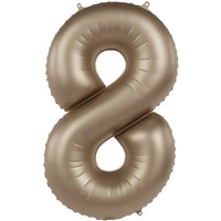 Cijfer Ballon 8 - Starlight Goud - 86 cm - Ballonnenshop.nl