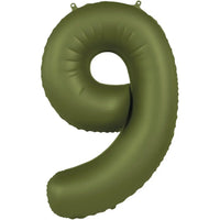 Cijfer Ballon 9 - Groen - 86 cm - Ballonnenshop.nl