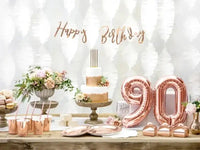 Cijfer Ballon 9 Rose Goud 35 cm - Ballonnenshop.nl