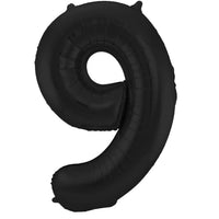 Cijfer Ballon 9 - Zwart - 86 cm - Ballonnenshop.nl