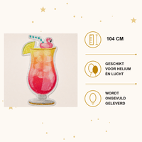 Cocktail Folie Ballon - 104 cm - Ballonnenshop.nl