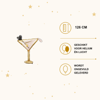 Cocktailglas Folie Ballon 126 cm - Ballonnenshop.nl
