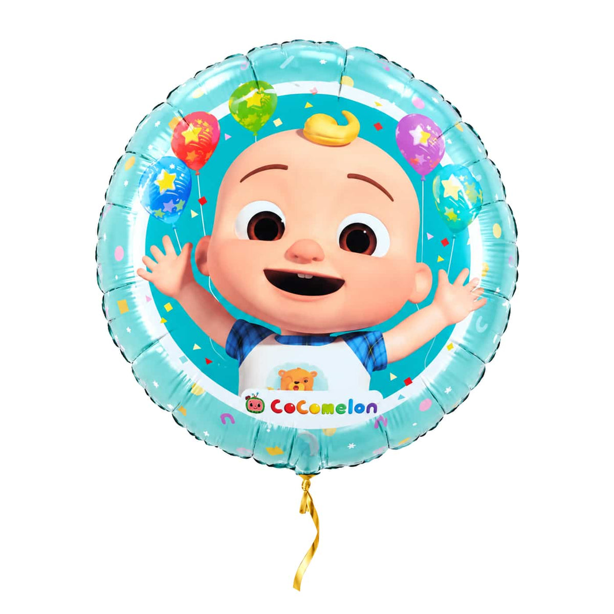 CoComelon Baby Helium Ballon – met helium gevuld, met gouden lint