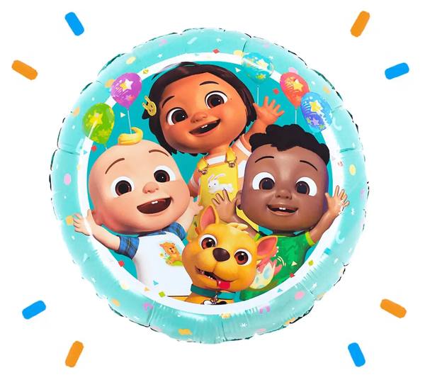 CoComelon Met Vrienden Helium Ballon - Gevuld Met Helium - 46 cm - Ballonnenshop.nl