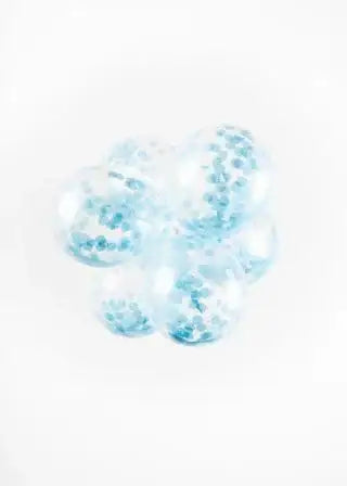 Confetti Ballonnen - Baby Blauw - 6 stuks - 30 cm - Ballonnenshop.nl