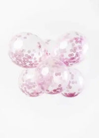 Confetti Ballonnen - Baby Roze - 6 stuks - 30 cm - Ballonnenshop.nl