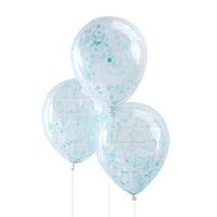 Confetti Ballonnen Blauw - 5 stuks - 30 cm - Ballonnenshop.nl