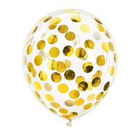 Confetti Ballonnen Goud - 6 stuks - 30 cm - Ballonnenshop.nl