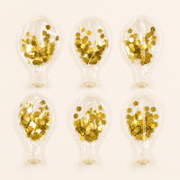 Confetti Ballonnen Goud Ginger Ray - 6 stuks - 30 cm - Ballonnenshop.nl