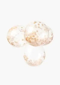 Confetti Ballonnen - Rose Goud - 6 stuks - 30 cm - Ballonnenshop.nl