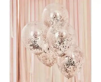 Confetti Ballonnen Rose Goud - Mix It Up - 5 stuks - 30 cm - Ballonnenshop.nl