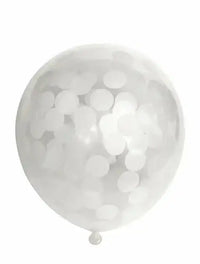 Confetti Ballonnen - Wit - 6 stuks - 30 cm - Ballonnenshop.nl