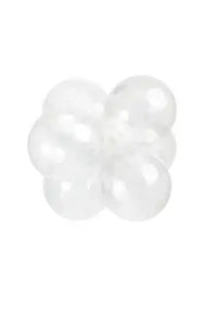 Confetti Ballonnen - Wit - 6 stuks - 30 cm - Ballonnenshop.nl