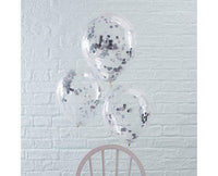 Confetti Ballonnen Zilver - 5 stuks - 30 cm - Ballonnenshop.nl