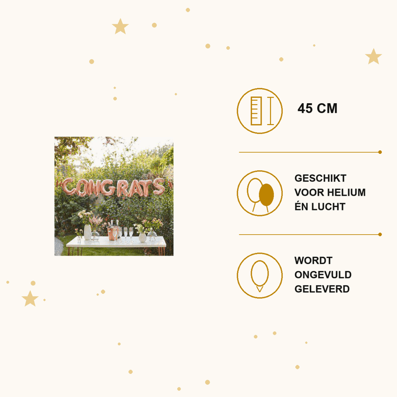 Congrats Folie Ballonnen - Ballonnenshop.nl
