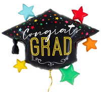 Congrats Grad Afstudeerhoed Ballon - Gevuld Met Helium - 101 cm - Ballonnenshop.nl