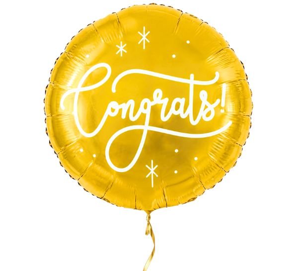 Congrats Helium Ballon - Gevuld Met Helium - 45 cm - Ballonnenshop.nl