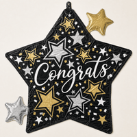 Congrats Ster Folie Ballon - 73 cm - Ballonnenshop.nl