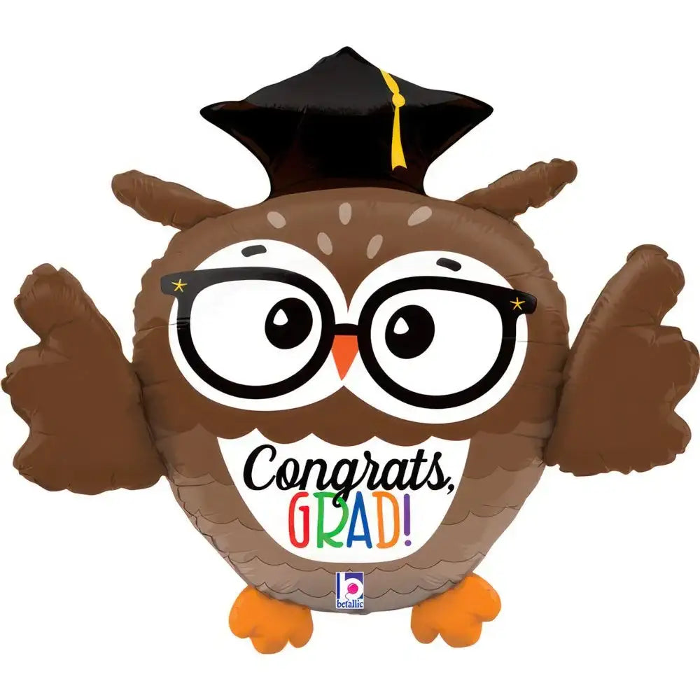 Congrats Uil Folie Ballon - 61 cm - Ballonnenshop.nl