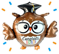 Congrats Uil Helium Ballon - Gevuld Met Helium - 61 cm - Ballonnenshop.nl