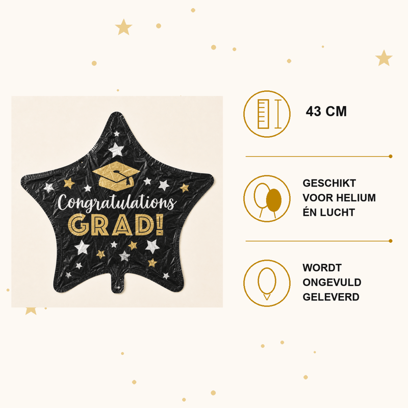 Congratulations Grad Folie Ballon - 43 cm - Ballonnenshop.nl