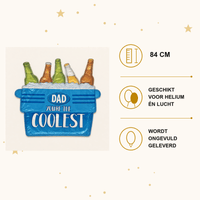 Dad You're The Coolest - Folie Ballon - 84 cm - Ballonnenshop.nl