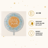 Dankjewel Folie Ballon - 43 cm - Ballonnenshop.nl